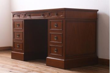 中古美品　DREXEL HERITAGE JAPAN(ドレクセルヘリテイジ・ジャパン)　Triune(トライユン)　デスク(机、在宅ワーク、在宅用)(定価約75万円)(R-039403)