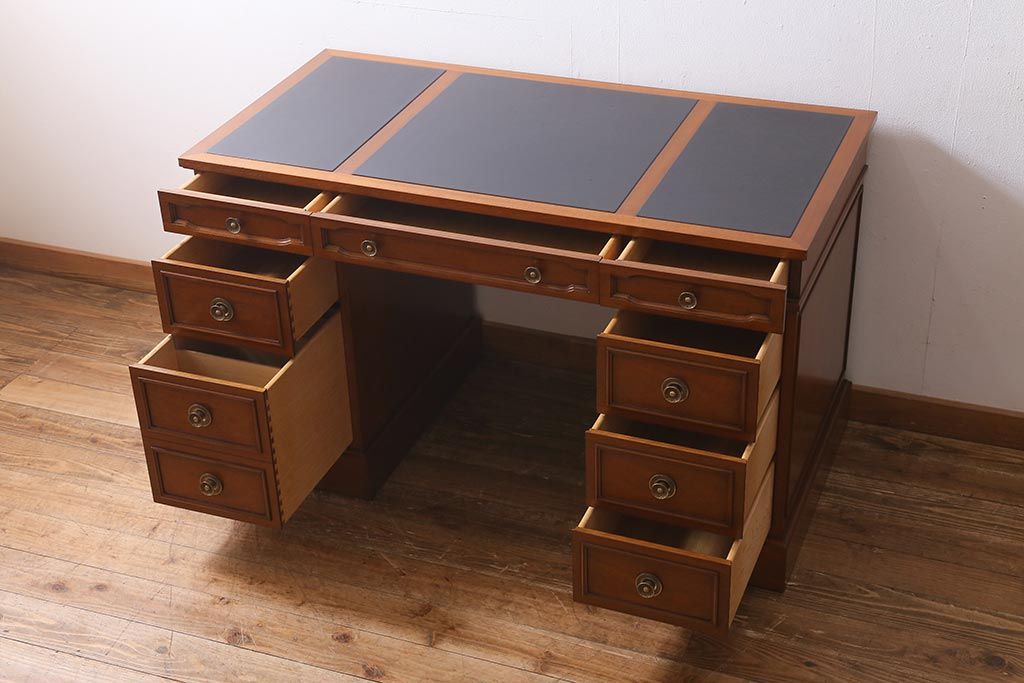 中古美品　DREXEL HERITAGE JAPAN(ドレクセルヘリテイジ・ジャパン)　Triune(トライユン)　デスク(机、在宅ワーク、在宅用)(定価約75万円)(R-039403)