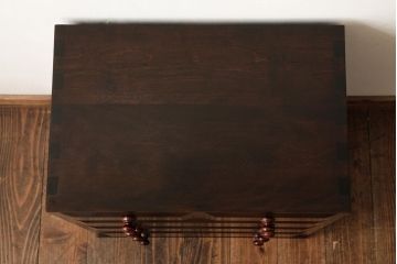 中古　松本民芸家具　シックな佇まいの小引き出し(チェスト)(R-039405)