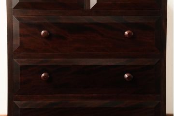 中古　松本民芸家具　シックな佇まいの小引き出し(チェスト)(R-039405)