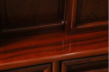 ビンテージ家具　和製ビンテージ　カリン材　赤みがかった色味と艶が美しい茶棚(飾り棚、陳列棚、花梨材)(R-039414)