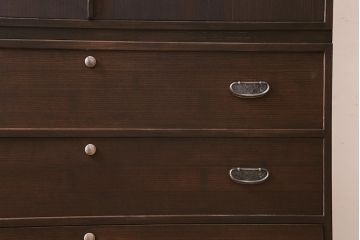 中古　伝統工芸品　上品な和の趣漂う加茂総桐箪笥(総桐たんす、和箪笥、衣装タンス)(定価約120万円)(R-039417)