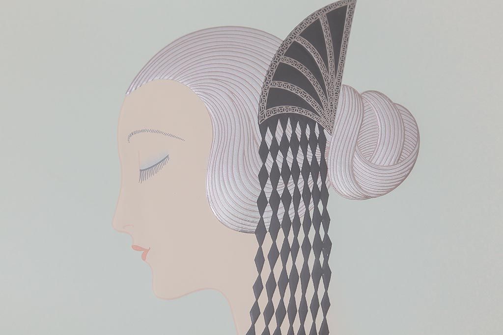 フランス作家　Erte(エルテ)　シルクスクリーン　アールデコ　エディション有り　270300　額装