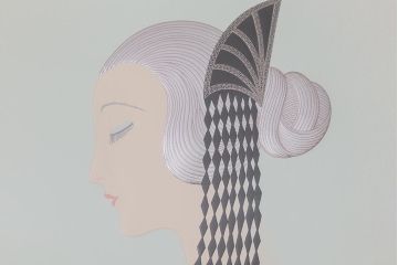 フランス作家　Erte(エルテ)　シルクスクリーン　アールデコ　エディション有り　270300　額装