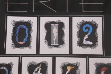 フランス作家　Erte(エルテ)　ナンバー　アールデコ　額装　ポスター