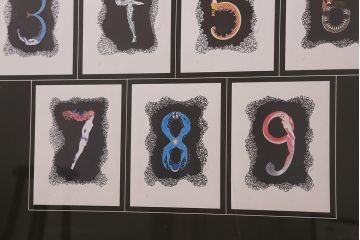 フランス作家　Erte(エルテ)　ナンバー　アールデコ　額装　ポスター