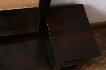 アンティーク家具　中古　松本民芸家具　M型一面鏡I　直線的なデザインが美しいドレッサー(鏡台)(定価約19万円)(R-039436)