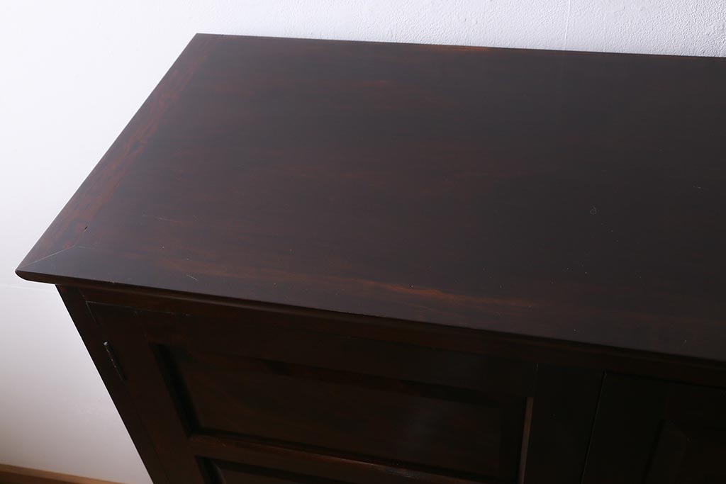 中古　民芸家具　衣装盆付き　上品なデザインの和タンス(衣装箪笥、引き出し、チェスト、着物箪笥)(R-039437)