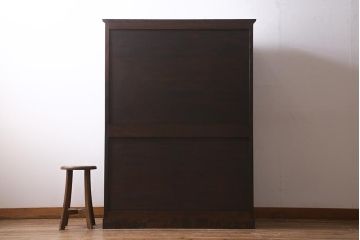 中古　民芸家具　衣装盆付き　上品なデザインの和タンス(衣装箪笥、引き出し、チェスト、着物箪笥)(R-039437)