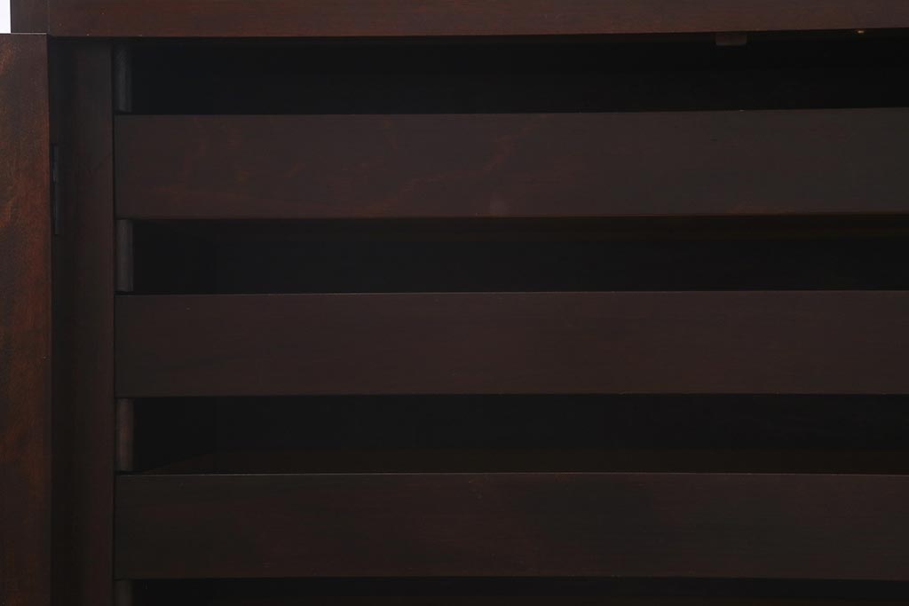 当店リメイク家具 松本民芸家具 衣装盆・棚 2WAY脚付キャビネット(和タンス、戸棚、収納棚、着物箪笥)(R-039443)