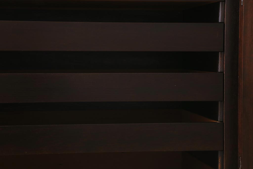 当店リメイク家具 松本民芸家具 衣装盆・棚 2WAY脚付キャビネット(和タンス、戸棚、収納棚、着物箪笥)(R-039443)