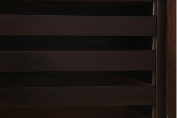 当店リメイク家具 松本民芸家具 衣装盆・棚 2WAY脚付キャビネット(和タンス、戸棚、収納棚、着物箪笥)(R-039443)