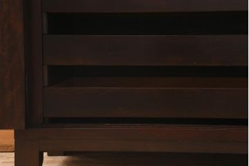 当店リメイク家具 松本民芸家具 衣装盆・棚 2WAY脚付キャビネット(和タンス、戸棚、収納棚、着物箪笥)(R-039443)