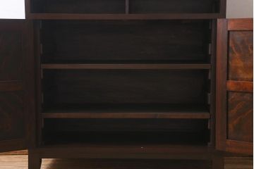 当店リメイク家具 松本民芸家具 衣装盆・棚 2WAY脚付キャビネット(和タンス、戸棚、収納棚、着物箪笥)(R-039443)