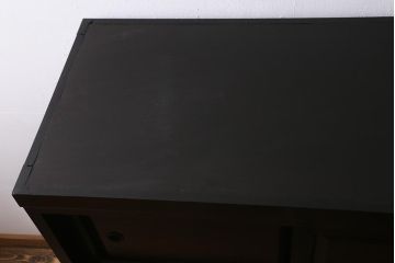 当店リメイク家具 松本民芸家具 衣装盆・棚 2WAY脚付キャビネット(和タンス、戸棚、収納棚、着物箪笥)(R-039443)