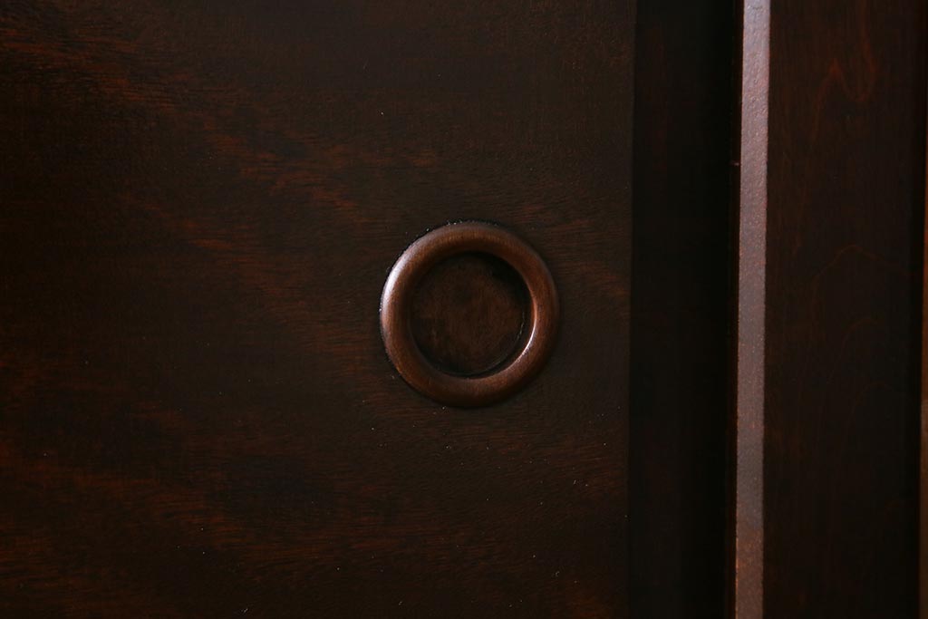 当店リメイク家具 松本民芸家具 衣装盆・棚 2WAY脚付キャビネット(和タンス、戸棚、収納棚、着物箪笥)(R-039443)