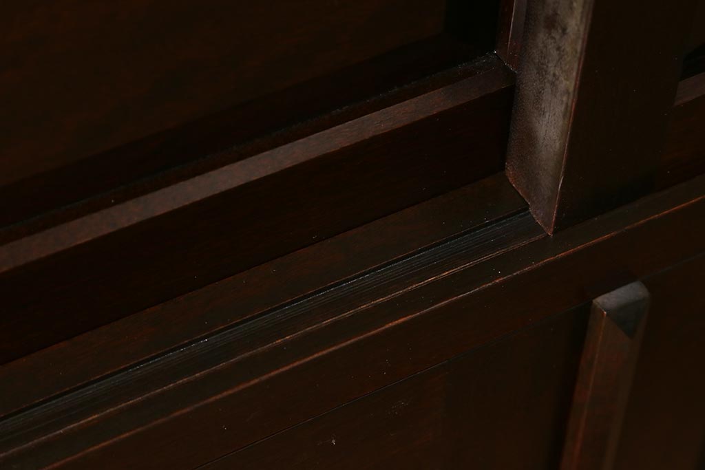 当店リメイク家具 松本民芸家具 衣装盆・棚 2WAY脚付キャビネット(和タンス、戸棚、収納棚、着物箪笥)(R-039443)