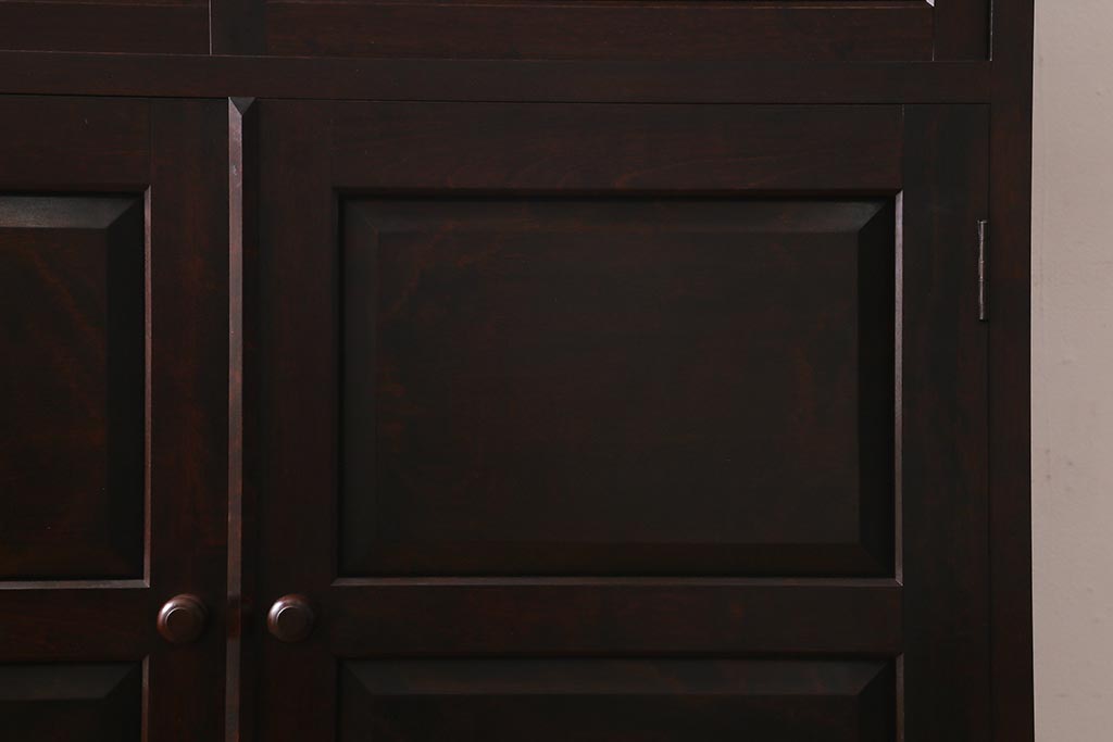 当店リメイク家具 松本民芸家具 衣装盆・棚 2WAY脚付キャビネット(和タンス、戸棚、収納棚、着物箪笥)(R-039443)