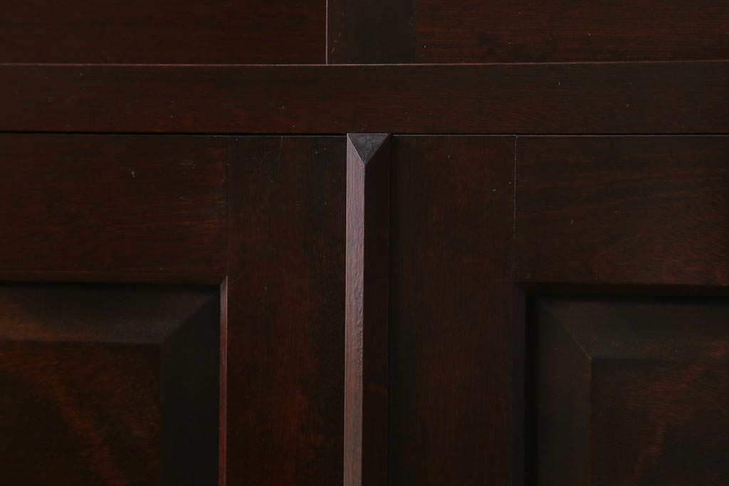 当店リメイク家具 松本民芸家具 衣装盆・棚 2WAY脚付キャビネット(和タンス、戸棚、収納棚、着物箪笥)(R-039443)