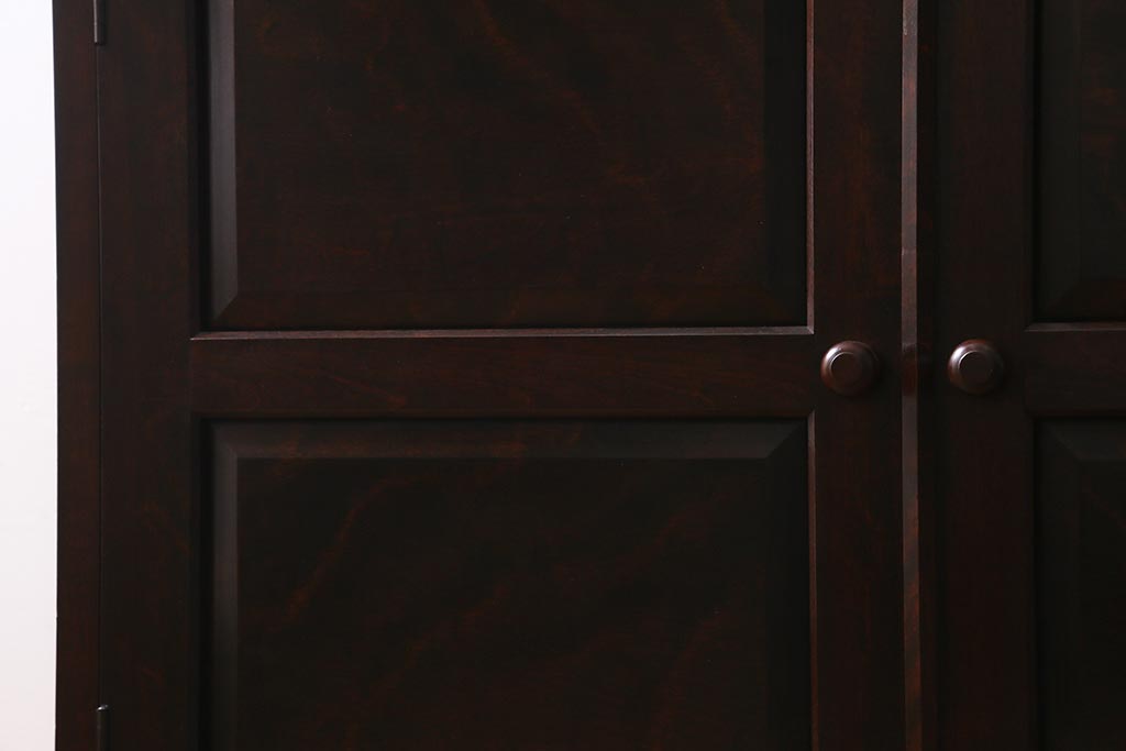 当店リメイク家具 松本民芸家具 衣装盆・棚 2WAY脚付キャビネット(和タンス、戸棚、収納棚、着物箪笥)(R-039443)