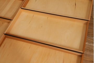 当店リメイク家具　松本民芸家具　衣装盆・棚　2WAY脚付キャビネット(和タンス、戸棚、収納棚、着物箪笥)(R-039443)