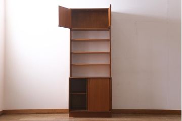 ヴィンテージ家具　G-PLAN(ジープラン)　FORM FIVE　チーク材　ウォールユニット(ルームディバイダー、収納棚、ブックシェルフ、ビンテージ)(R-039445)