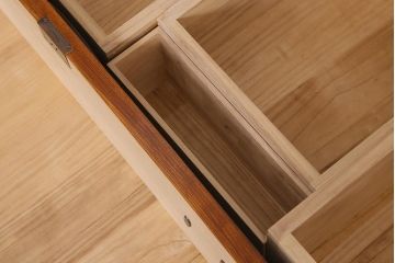 中古　岩谷堂箪笥　北国2号　重厚な雰囲気の収納棚付き衣装箪笥(整理タンス、和タンス、引き出し)(定価約96万円)(R-039446)