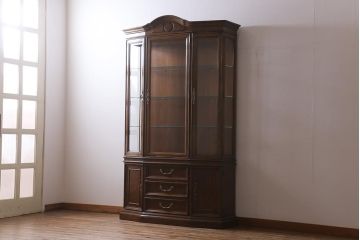 中古　DREXEL HERITAGE(ドレクセルヘリテイジ)　TRYON MANOR(トライオンメナー)　China(チャイナ) 食器棚(キャビネット、飾り棚、収納棚)(定価約98万円)(R-039447)