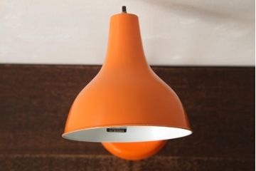 レトロ照明　ビビットなオレンジが可愛らしいデスクスタンド(スタンドライト、卓上照明)(R-039449)