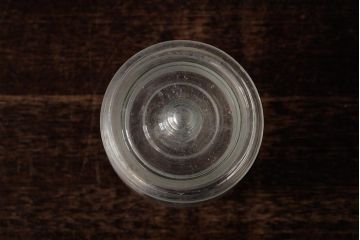 アンティーク雑貨　レトロ雑貨　アンティークボトル　小さな蓋付きガラス瓶5個セット(ガラスビン)(R-039456)