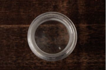 アンティーク雑貨　レトロ雑貨　アンティークボトル　小さな蓋付きガラス瓶5個セット(ガラスビン)(R-039456)