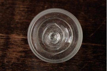 アンティーク雑貨　レトロ雑貨　アンティークボトル　小さな蓋付きガラス瓶5個セット(ガラスビン)(R-039457)