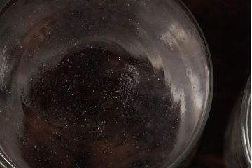 アンティーク雑貨　レトロ雑貨　アンティークボトル　小さな蓋付きガラス瓶5個セット(ガラスビン)(R-039458)
