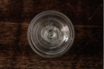 アンティーク雑貨　レトロ雑貨　アンティークボトル　小さな蓋付きガラス瓶5個セット(ガラスビン)(R-039458)