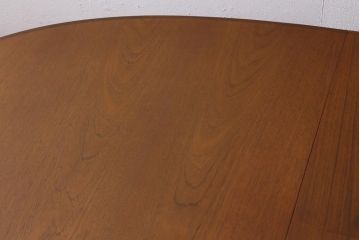 ヴィンテージ家具　G-PLAN(ジープラン) 北欧家具　チーク材　やさしく穏やかなオーバル型のエクステンションテーブル(ダイニングテーブル、ビンテージ)(R-039462)