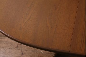 ヴィンテージ家具　G-PLAN(ジープラン) 北欧家具　チーク材　やさしく穏やかなオーバル型のエクステンションテーブル(ダイニングテーブル、ビンテージ)(R-039462)