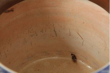アンティーク雑貨　大正昭和初期　鳳凰の図が迫力のある瀬戸火鉢(鉢カバー)(R-039481)
