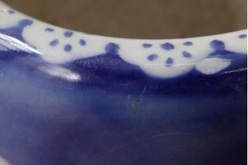 アンティーク雑貨　和製アンティーク　上品な牡丹の図が映える瀬戸火鉢(鉢カバー)(R-039483)