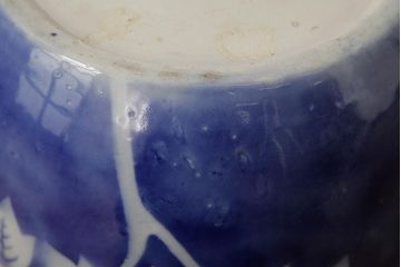 アンティーク雑貨　和製アンティーク　上品な牡丹の図が映える瀬戸火鉢(鉢カバー)(R-039483)
