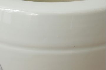 アンティーク雑貨　和製アンティーク　柿図　淡い色味が優しい雰囲気醸し出す瀬戸火鉢(鉢カバー)(R-039486)