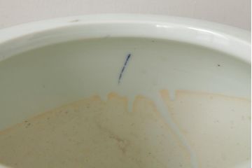 アンティーク雑貨　和製アンティーク　柿図　淡い色味が優しい雰囲気醸し出す瀬戸火鉢(鉢カバー)(R-039486)
