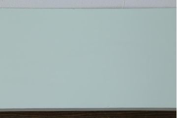 ビンテージ家具　当店ペイント　昭和初期　ミントグリーン　ペイントカラーが爽やかなベンチ(椅子、板座チェア、飾り棚)(R-039493)
