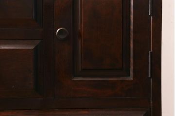 中古　リメイク家具　北海道民芸家具　上質な作りが魅力のサイドキャビネット(リビングボード、引き出し、チェスト、テレビ台)(R-039494)