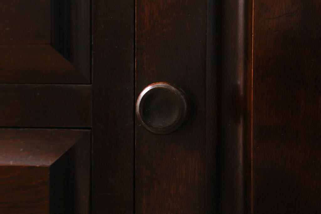 中古　リメイク家具　北海道民芸家具　上質な作りが魅力のサイドキャビネット(リビングボード、引き出し、チェスト、テレビ台)(R-039494)