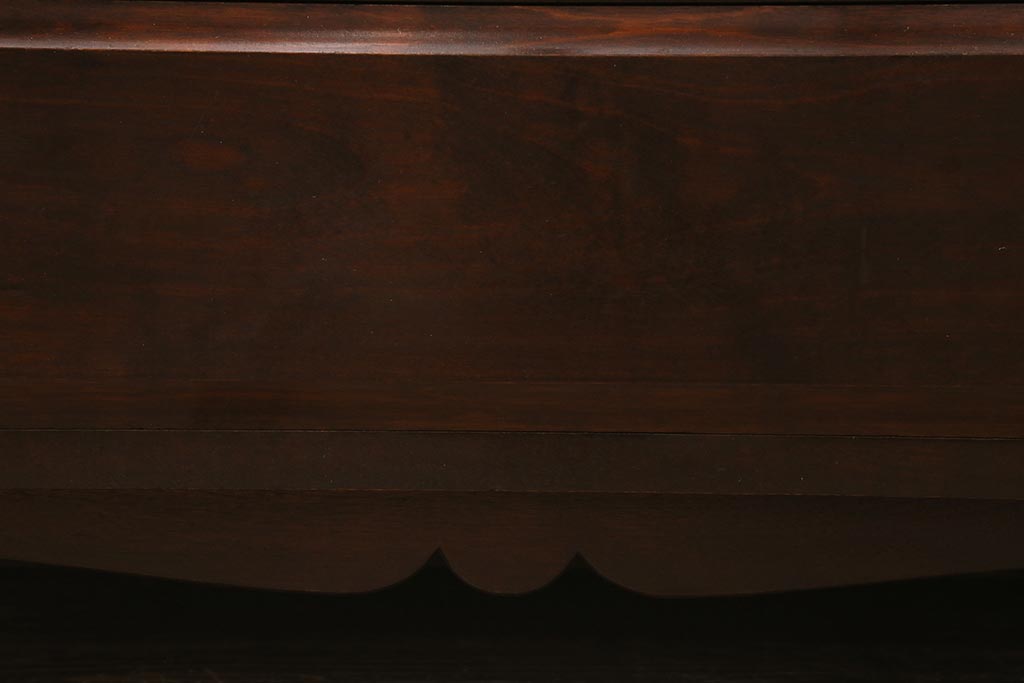 中古　リメイク家具　北海道民芸家具　上質な作りが魅力のサイドキャビネット(リビングボード、引き出し、チェスト、テレビ台)(R-039494)