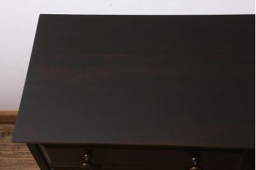 中古　リメイク家具　北海道民芸家具　上質な作りが魅力のサイドキャビネット(リビングボード、引き出し、チェスト、テレビ台)(R-039494)