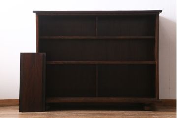 中古　九州民芸家具　シックでモダンなデザインのサイドボード(収納棚、食器棚、茶棚)(R-039497)
