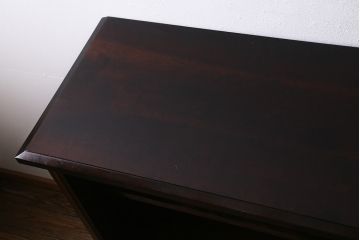 中古　九州民芸家具　シックでモダンなデザインのサイドボード(収納棚、食器棚、茶棚)(R-039497)