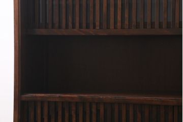 中古　九州民芸家具　シックでモダンなデザインのサイドボード(収納棚、食器棚、茶棚)(R-039497)