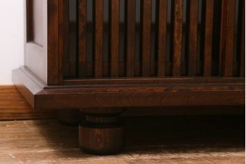 中古　九州民芸家具　シックでモダンなデザインのサイドボード(収納棚、食器棚、茶棚)(R-039497)